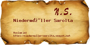 Niedermüller Sarolta névjegykártya