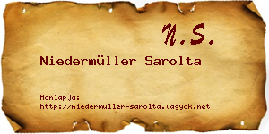 Niedermüller Sarolta névjegykártya