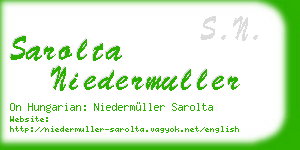 sarolta niedermuller business card